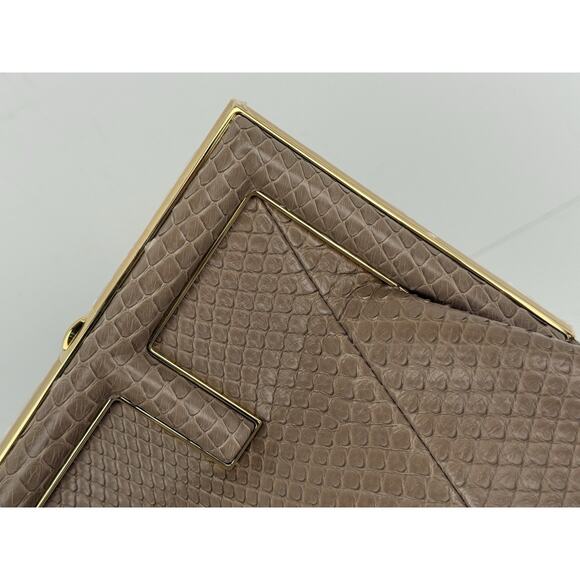 Fendi Beige Python Small First Clutch Bag - Picture 11 of 16